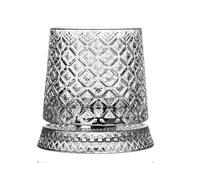 Vasos de whisky giratorios - giratorio de 360 grados | Posavasos antiguo, taza giratoria, vaso de degustación de whisky bourbon para hombres, papá, abuelo, marido, hijo, familia