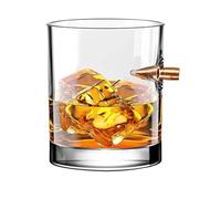 Vasos de Whisky Kugel, Jarras Artesanales de Vidrio, Jarra de Cerveza con Bala Creativa, Copas de Vino para el Hogar para Scotch Bourbon Padre Regalo de Cumpleaños Navidad San Valentín Cristal (A-1pc)