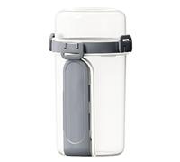 Vasos de Yogur con Tapa y Cuchara. Contenedores de Avena Nocturna. Vasos Reutilizables de 28 oz para Cereales y Yogur con Compartimento para aderezos para el Desayuno. (GY2, A)