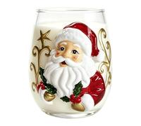 Vasos decorativos sin plomo taza decorativa estacional | 3D Santa Nieve Muñeco de nieve Navidad copa de vino para pub, comedor, fiesta, reunión, fotografía, té, zumo de fruta, agua