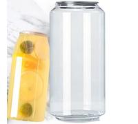 Vasos Desechables de plástico Pet para sellar latas con Tapas de Aluminio - A Prueba de Fugas, compatibles con máquinas selladoras de latas - Ideales para Batidos y zumos