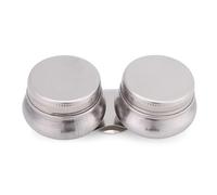 Vasos Grandes de Paleta de Godete Doble de Acero Inoxidable con Tapas, Copa de Paleta, Pintura Al óleo, Trementina, Contenedor de Solvente