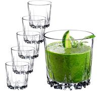 Vasos de cristal, vasos de agua, bajos, juego de 12 unidades, 300 ml