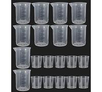 Vasos Medidores de Plástico, 20 pcs Jarra Medidora Tazas Medidoras Transparentes,para Medir Muchos Líquidos, Hornear Laboratorio Cocina 30ml and 100ml