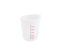 Vasos medidores de silicona, licuadora, líquido, pintura y resina, tazas medidoras resistentes al calor, suministros para hornear (125 ml, blanco)