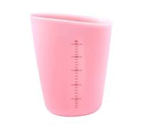 Vasos medidores de silicona, licuadora, líquido, pintura y resina, tazas medidoras resistentes al calor, suministros para hornear (500 ml, rosa)