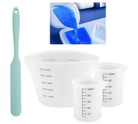 Vasos Medidores de Silicona, Tazas de Silicona para Resina, 250ml/100ml Vasos Medidores Antiadherentes para Resina, Reutilizable Vaso Medidor Silicona Resina Epoxi para Moldes, Laboratorio, Cocina