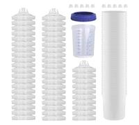 Vasos mezcladores de pintura - Prácticos vasos de mezcla de pintura para rociar coche con tapones | Juego de rociadores de pintura automotriz adecuados para lavado | Revestimiento de taza de rociador
