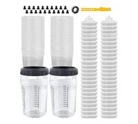 Vasos mezcladores de pintura, recipientes de medición de polímero transparente de 6 onzas, suministros multifuncionales para artes y manualidades, ideal para reparación de automóviles, modelos