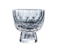 vasos para beber Tazas pequeñas de cristal transparente con base colorida, vasos chupito relieve diamante for degustación té, 50 ml (1,7 oz)(Transparent)