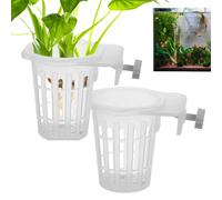 Vasos para plantas de acuario de peces, soporte translúcido para pecera, macetas acuáticas portátiles fáciles de usar, tazas acuáticas colgantes para guardianes de peces