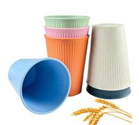 Vasos Plástico,6 Piezas Vasos Plástico Duro Reutilizable,Vaso Infantil,6 Colores,Vaso para Jugos, Té, Leche, Agua Helada, Café, Microondas y Lavavajillas,Aptos para Lavavajillas, Libre de BPA