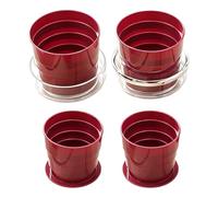 Vasos plegables para viajes, vasos de senderismo 4 en 1, taza portátil con diseño compacto, accesorio al aire libre con viaje por carretera, hotel, playa, equipo de camping, turistas, campistas