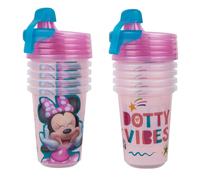 Vasos reutilizables con tapa de Minnie Mouse de Disney para ni os peque os - Pack de fiesta con 2 tapas de viaje - 10 oz - 10 unidades