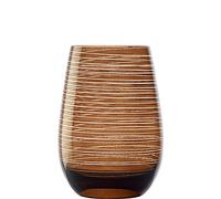 Vasos Twister de Stölzle Lausitz, 465 ml, Marrón, Juego de 6 Unidades, Bonitos Vasos de Colores, compatibles con lavavajillas