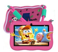 VASOUN Tablet infantil de 7 pulgadas con correa, Android 13 con tableta infantil de 32 GB, WiFi, cámara dual, límites de tiempo, filtros de edad, controles parentales, software para niños preinstalado