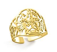 VASSAGO Anillo Con El Tetragrammaton El Pentagrama Y El Nudo De Las Brujas Anillo Ajustable Con Nudo Celta Amuleto De Protección Brujería Paganismo Joyería Irlandesa Regalo Para Mujeres Y Hombres