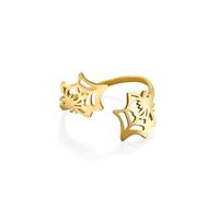 VASSAGO Anillo de araña para mujeres hombres punk araña web anillo de dedo abierto nudillo apilamiento banda Halloween Festival traje accesorios moda joyería regalos (Oro)