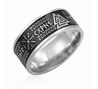 VASSAGO Anillos Vikingos para Hombres Mujeres Runas Nórdicas Mjolnir Vegvisir Brújula Triskele Valknut Helm of Awe Nudo Celta Triquetra Amuleto Anillo Joyería Tamaño 7-12