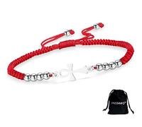 VASSAGO Ankh - Pulsera de acero inoxidable ajustable con símbolo de la llave de la vida egipcia, pulsera para parejas, hecha a mano, trenzada, protección egipcia antigua, amuleto, joyería religiosa
