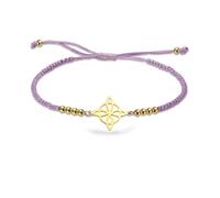 VASSAGO Brujas Nudo Pulsera para Mujeres Hombres de Acero Inoxidable Magia Nudo Celta Ajustable de Color Con Cuentas Trenzado Bruja Nudo Pulseras Cadena Wiccan Brujería Joyería (Nudo celta-P)