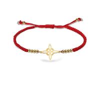 VASSAGO Brujas Nudo Pulsera para Mujeres Hombres de Acero Inoxidable Magia Nudo Celta Ajustable de Color Con Cuentas Trenzado Bruja Nudo Pulseras Cadena Wiccan Brujería Joyería (Nudo de bruja-R)