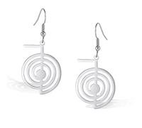 VASSAGO Cho Ku Rei Collar de Reiki Símbolo de Energía Curativa Yoga Poder Geometría Sagrada Colgante Collar de Reiki Pendientes de Gota para Mujeres Meditación Protección Amuleto Joyería, talla única