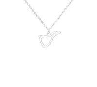 VASSAGO Collar con diseño de mapa de las Islas Canarias, collar de mapa de las 7 islas de España, joyería de recuerdo de viaje, para mujeres y hombres, ajustable, Acero inoxidable, Sin piedra preciosa