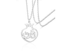 VASSAGO Collar de amor árabe persa Eshgh de acero inoxidable con colgante de granada Yalda, joyería nocturna, regalos para mujeres y adolescentes, talla única, Acero inoxidable, No es una piedra