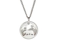 VASSAGO Collar de animales para mujeres y niñas, collar con colgante de oso polar, ciervo, lobo grabado, naturaleza, montaña, bosque, estrella, copos de nieve, luna, joyería, Acero inoxidable