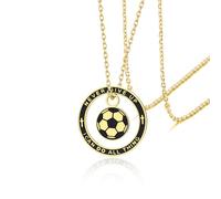 VASSAGO Collar de fútbol/baloncesto Never Give Up I Can Do All Things, colgante motivacional inspirador, joyería deportiva, regalos para hombres y mujeres, Adjustable, Acero inoxidable, No es una