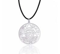 VASSAGO Collar de Ojo de Horus con Símbolo de Ra, Acero Inoxidable, Colgante Egipcio, Regalo para Hombres y Mujeres