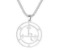 VASSAGO Collar de Sigil of Lilith con colgante de diosa Hécate de Lilith, símbolo satánico de Lilith, joyería wiccana, regalos para mujeres y hombres, Acero inoxidable