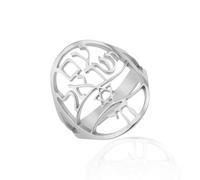 VASSAGO Estrella de David anillo de acero inoxidable judío Chai anillos Am Yisrael hebreo amuleto joyería regalo para mujeres hombres