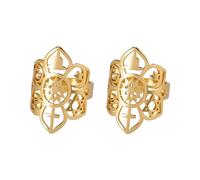 VASSAGO Flor de Loto Anillo Ajustable Coexistir Om Cruz Islam Estrella de la Luna Estrella de David Yin Yang Yoga Anillo para Las Mujeres Gilrs Joyería Religiosa regalo