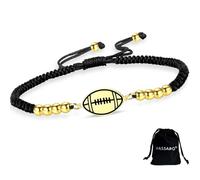 VASSAGO Fútbol/Voleibol/Baloncesto/Fútbol/Béisbol Pulsera para Mujeres Hombres Pulsera Deportiva de Acero Inoxidable Joyería Regalos para Adolescentes Equipo Entrenador Jugadores