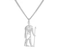 VASSAGO Juego de collar de acero inoxidable Dios del Desierto y la Tormenta Dios del Antiguo Egipto Regalo Joyas para Hombres Mujeres