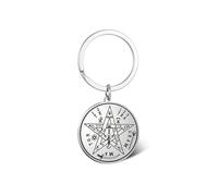 VASSAGO Llavero hebreo Tetragrammaton Llavero Nombre de Dios Colgante Judío Hanukkah Amuleto Joyería de Bendición Religiosa (S-Tetragrammaton)