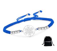 VASSAGO Metatron's Cube Pulsera para mujeres y hombres, sellos geométricos sagrados del ángel del arcángel, acero inoxidable, ajustable, pulseras trenzadas de cuentas de colores, joyería de amuleto
