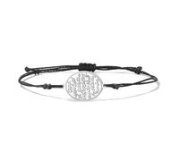 VASSAGO Pulsera Ayatul Kursi para hombre y mujer ajustable de cuerda trenzada islámica musulmana con versículo del Corán pulsera protectora de acero inoxidable (Cordón plateado y negro 1)
