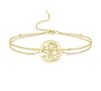 VASSAGO Pulsera Con El Tetragrammaton Y El Pentagrama El Nombre Sagrado Hebreo De Dios Yhvh Protección Contra La Brujería Amuleto Pagano Joyería Pulsera Ajustable Con Cordón Trenzado Mujer Hombre