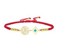 VASSAGO Pulsera Con Nudo De Brujas Pulsera Con Tetragrammaton Y Pentagrama Colgante De Turquesa Con Nudo Celta Nombre De Dios Cordón Trenzado Ajustable Protección Brujería Joyería Pagana