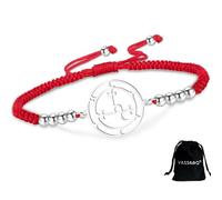 VASSAGO Pulsera con sello de Lilith hecha a mano ajustable cuerda trenzada pulseras lilith diosa pagana mitología pagana brujería amuleto gótico amuleto de la suerte regalo para mujer (S-R String)