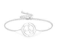 VASSAGO Pulsera con sello de Lilith hecha a mano ajustable cuerda trenzada pulseras lilith diosa pagana mitología pagana brujería amuleto gótico amuleto de la suerte regalo para mujer (Plata 1)