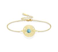 VASSAGO Pulsera de acero inoxidable con colgante de hécate ajustable hecha a mano con cuentas trenzadas de colores para mujeres y hombres Talla única (oro)