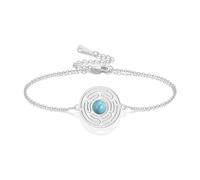VASSAGO Pulsera de acero inoxidable con colgante de hécate ajustable hecha a mano con cuentas trenzadas de colores para mujeres y hombres Talla única (plata)