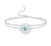 VASSAGO Pulsera de acero inoxidable con colgante de hécate ajustable hecha a mano con cuentas trenzadas de colores para mujeres y hombres Talla única (plata-recubierto)