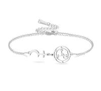 VASSAGO Pulsera De Acero Inoxidable Con El Símbolo De Lilith Cordón Trenzado Ajustable Cruz Lunar Y Sigilo De Lilith Joyas Góticas De Brujería Para Mujeres Y Hombres