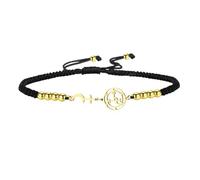 VASSAGO Pulsera De Acero Inoxidable Con El Símbolo De Lilith Cordón Trenzado Ajustable Cruz Lunar Y Sigilo De Lilith Joyas Góticas De Brujería Para Mujeres Y Hombres