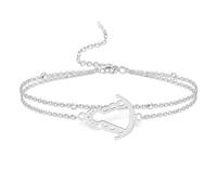 VASSAGO Pulsera de la Virgen María para mujer, de acero inoxidable, hecha a mano, cuerda trenzada cristiana, regalo religioso para confirmación, bautizo, primera comunión, Adjustable, Acero inoxidable